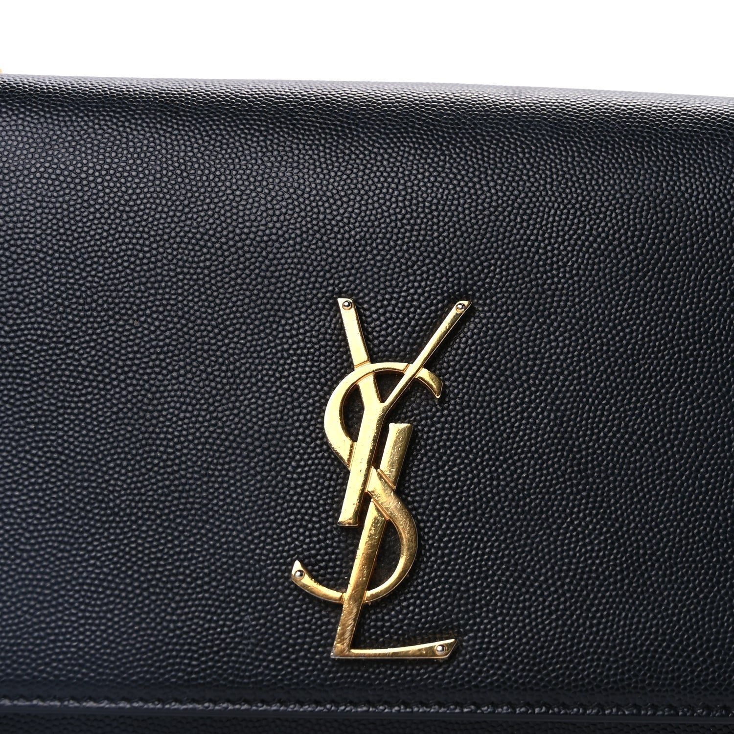 Saint Laurent Grain De Poudre Medium Classic Monogram Kate Satchel Black 6 of 7