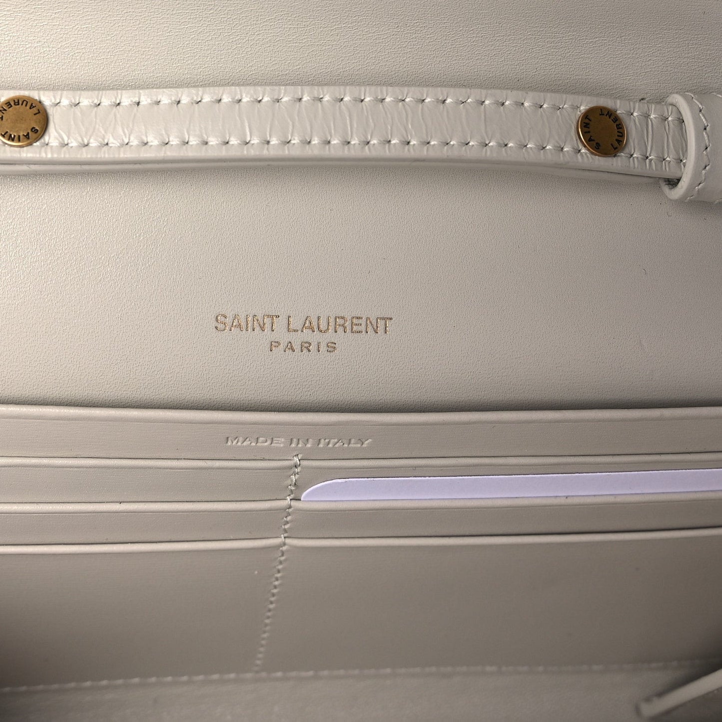 Smooth Calfskin Le Maillon Chain Wallet  Crema Soft