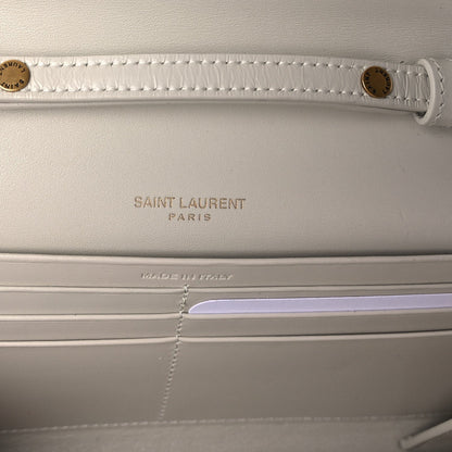 Saint Laurent Smooth Calfskin Le Maillon Chain Wallet  Crema Soft 5 of 8