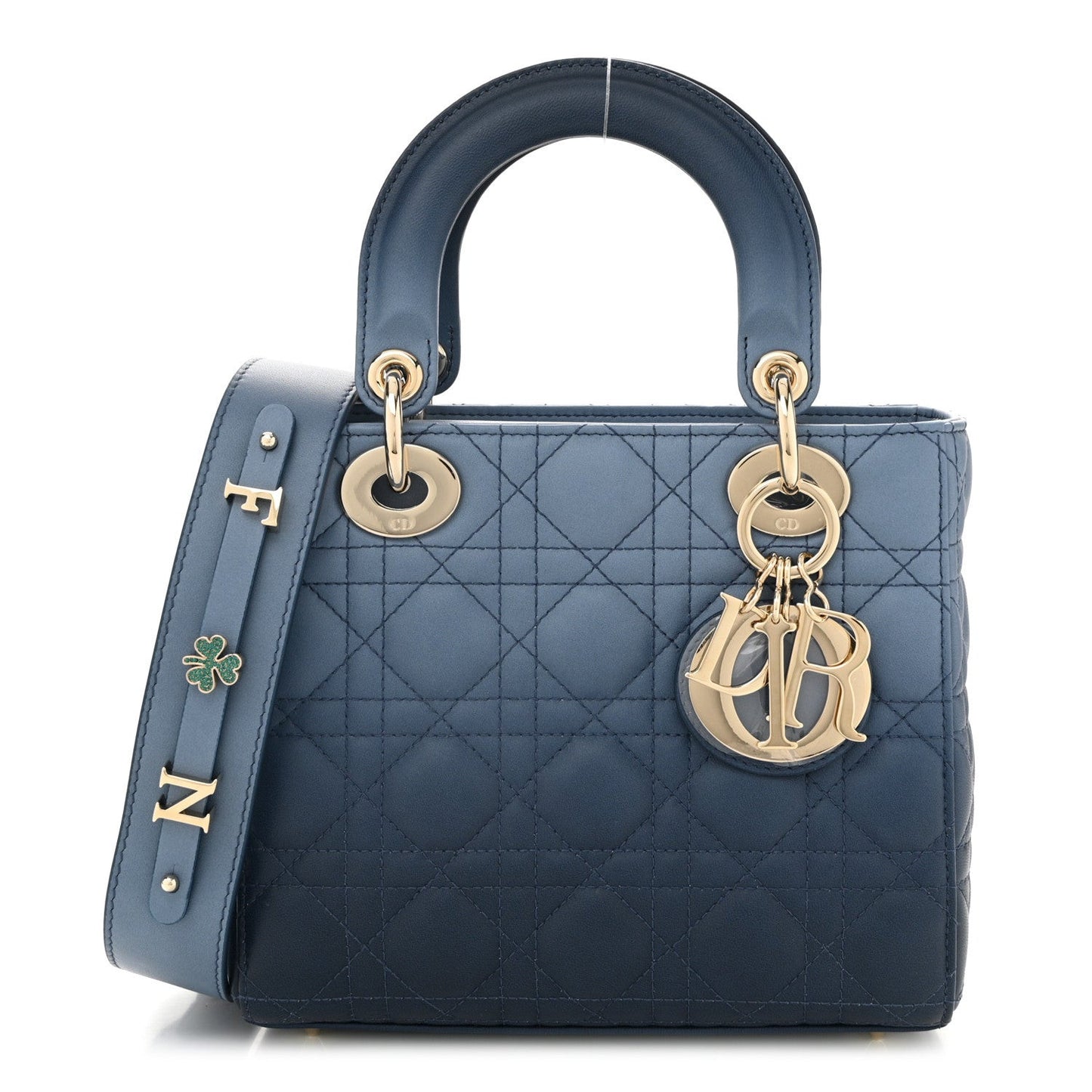 Lambskin Cannage Gradient Small My ABCDior Lady Dior Indigo Blue