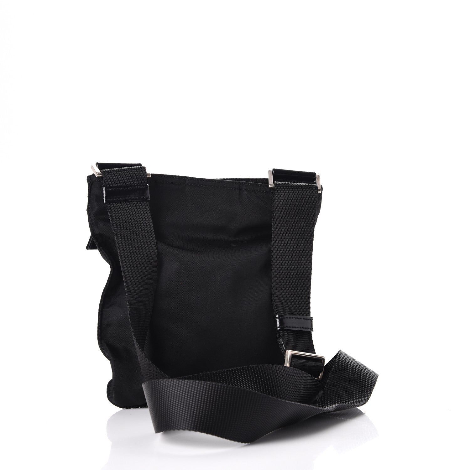 Prada Nylon Vela Flat Messenger Bag Black 3 of 10