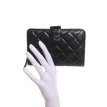 Chanel Lambskin L-Zip Pocket Wallet Black 2 of 12