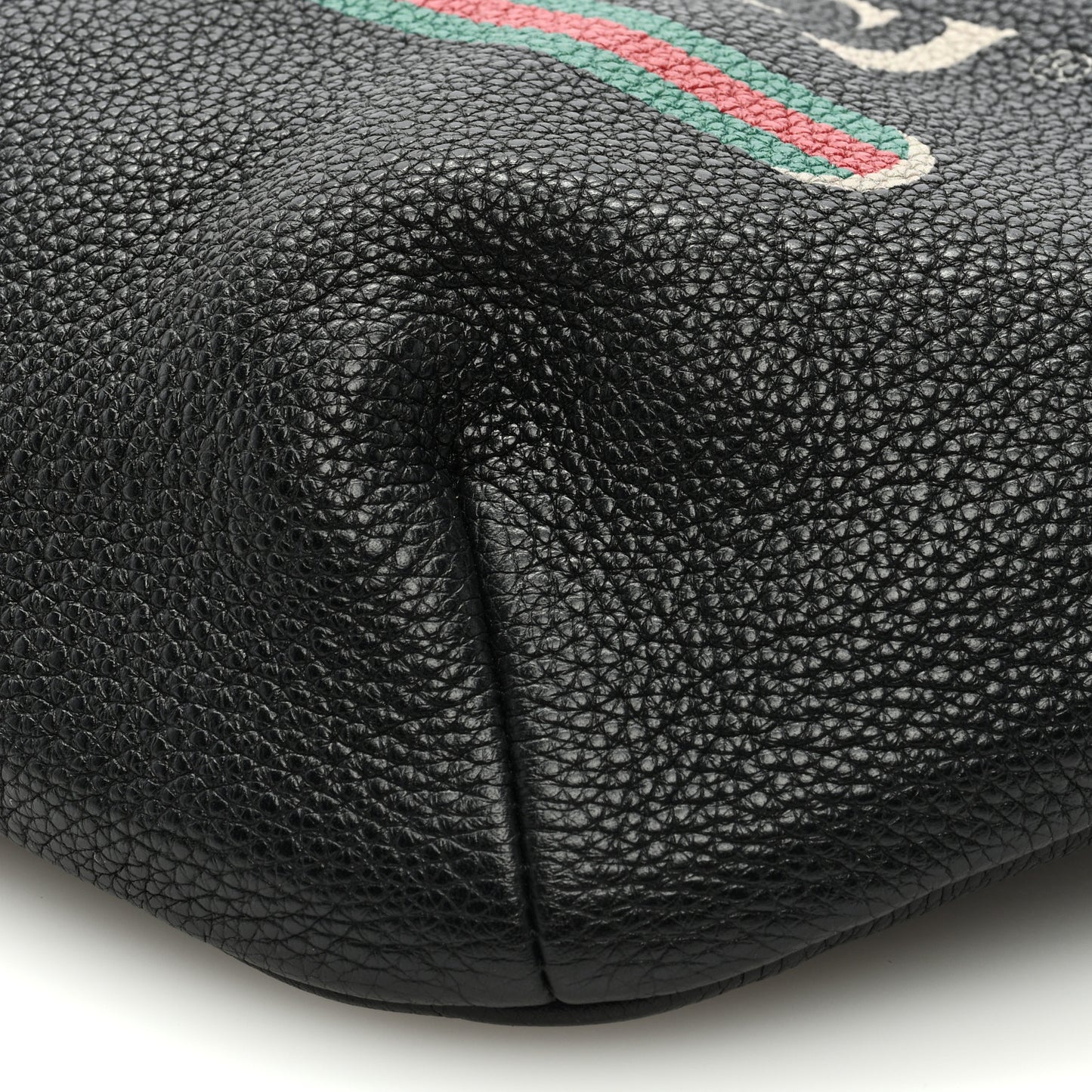 Grained Calfskin Logo Belt Bag Black