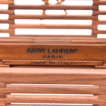 Saint Laurent Wood Small Monogram Kate Box Bag Brown 6 of 15