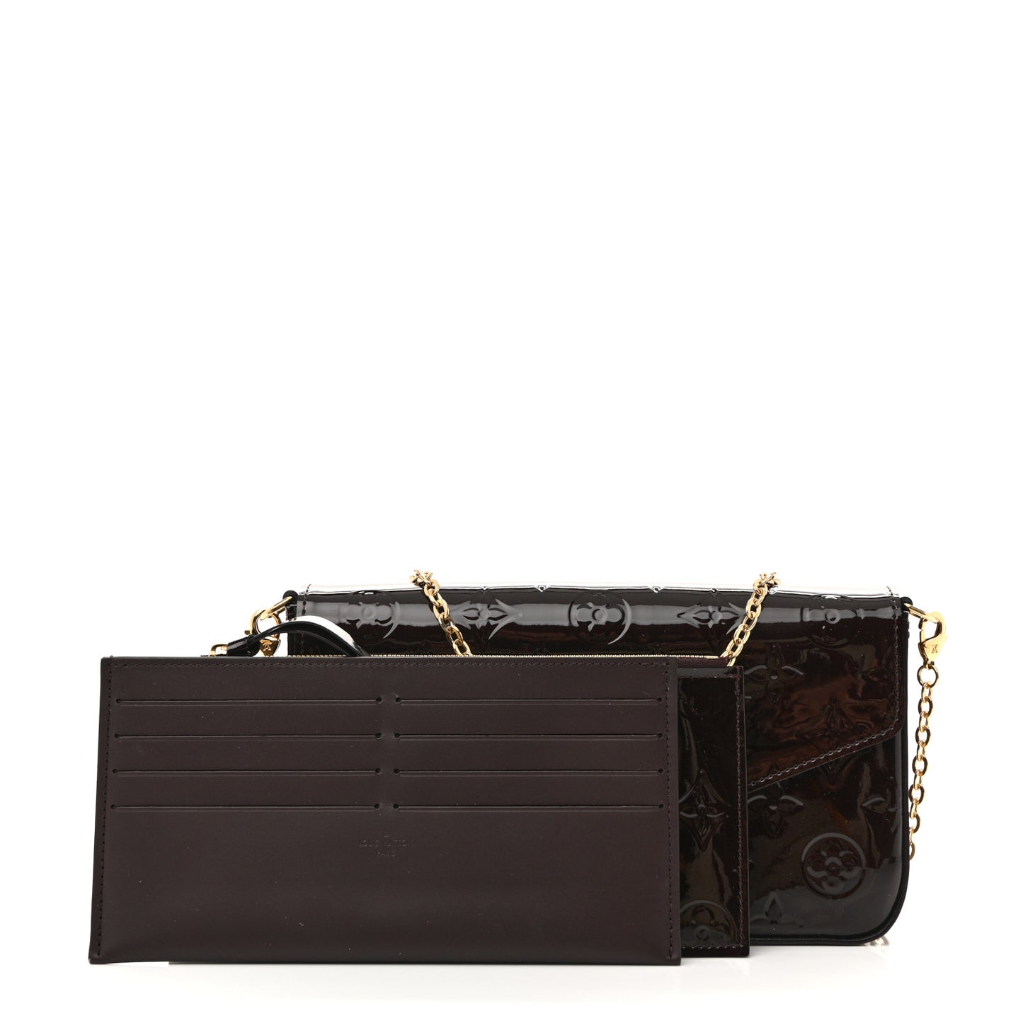Vernis Pochette Felicie Chain Wallet Amarante
