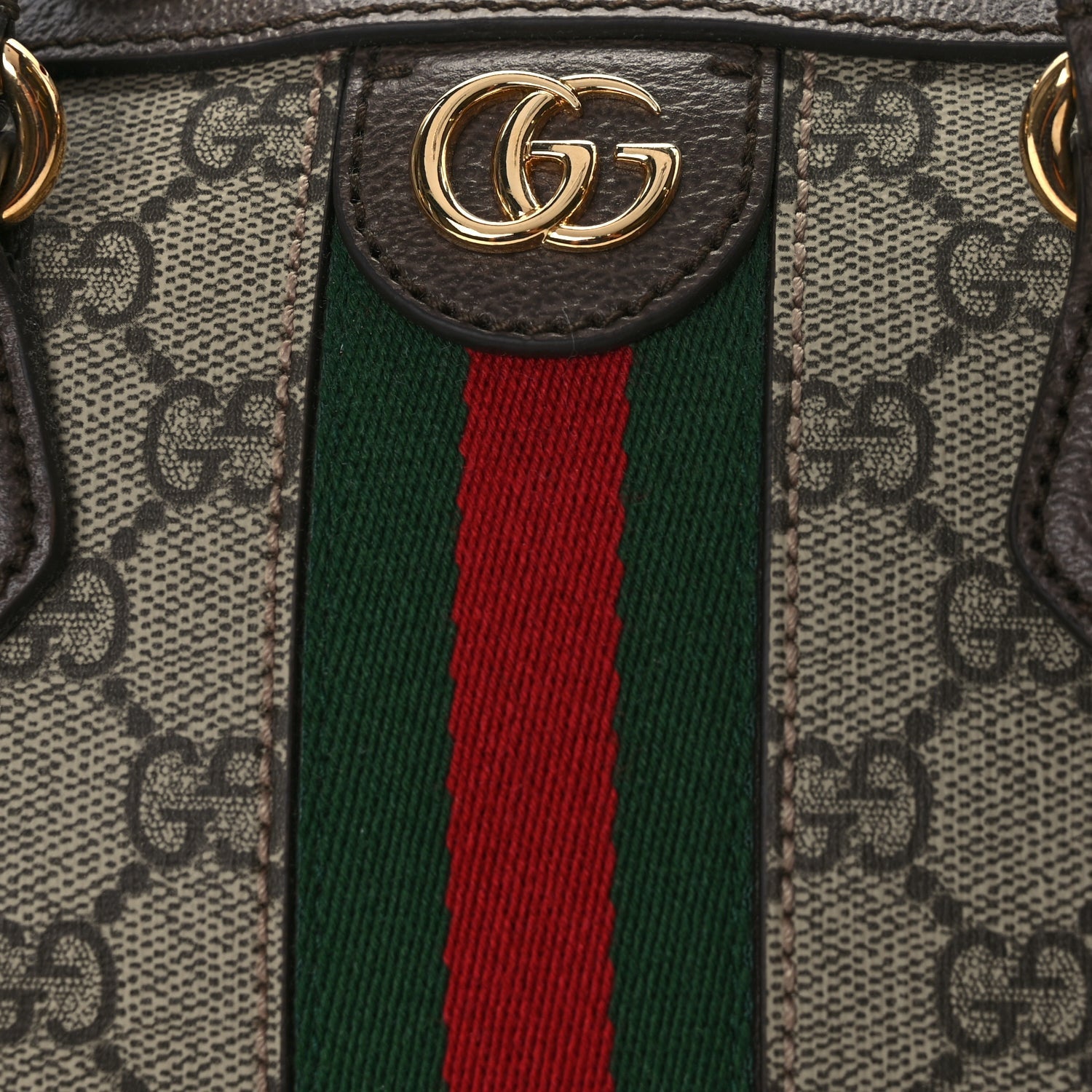 Gucci GG Supreme Monogram Web Large Ophidia Boston Bag Beige Ebony 7 of 9