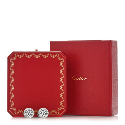 Cartier Sterling Silver Palladium Black Lacquer Panthere Cufflinks 6 of 6