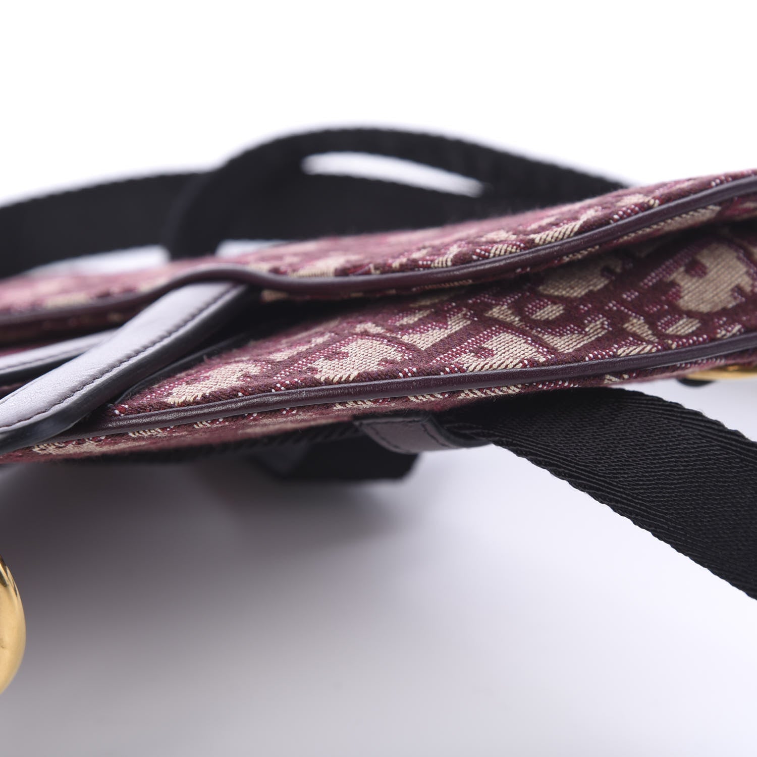 Christian Dior Oblique Saddle Belt Bag Bordeaux 8 of 9