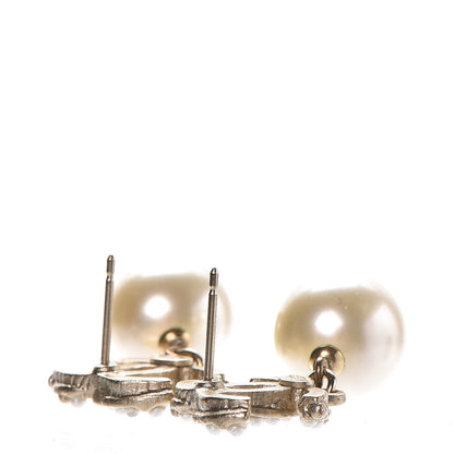Chanel Pearl CC Drop Earrings Light Gold 4 of 5