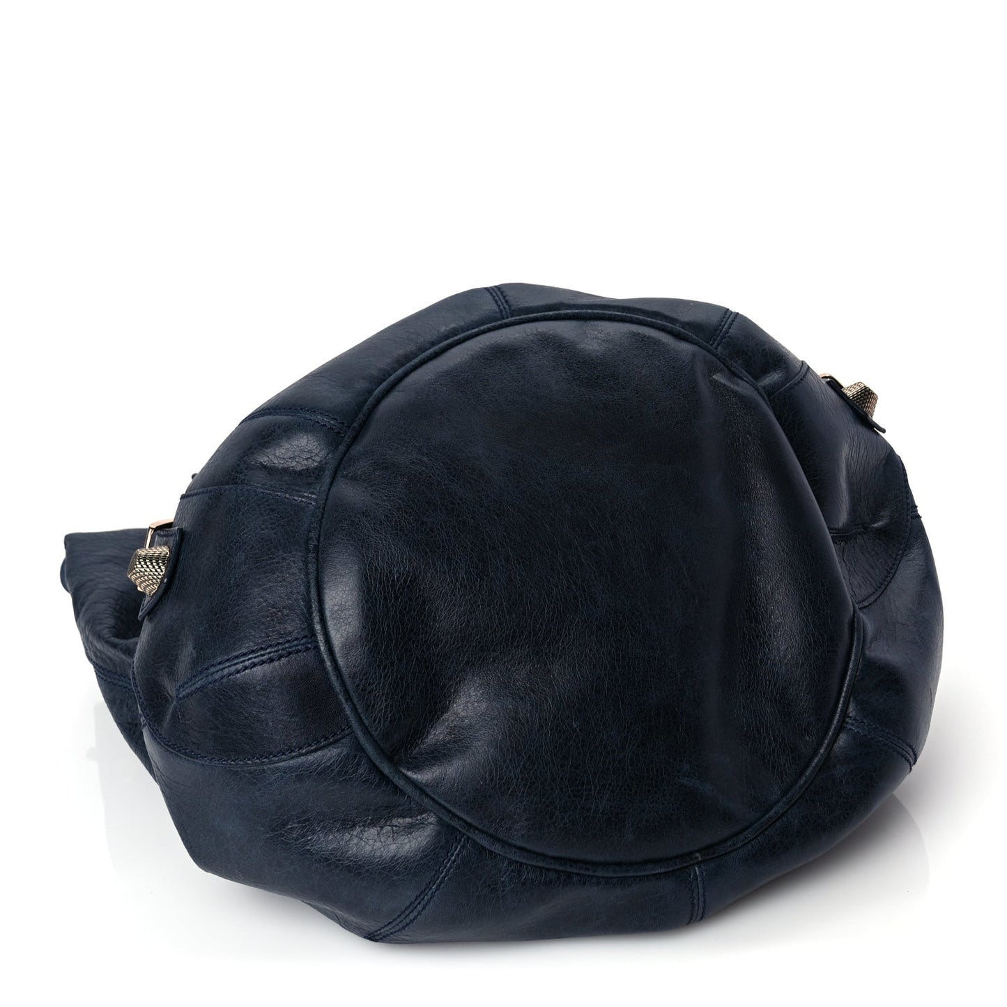 Agneau Giant 21 Rose Gold Hardware Pompon Marine