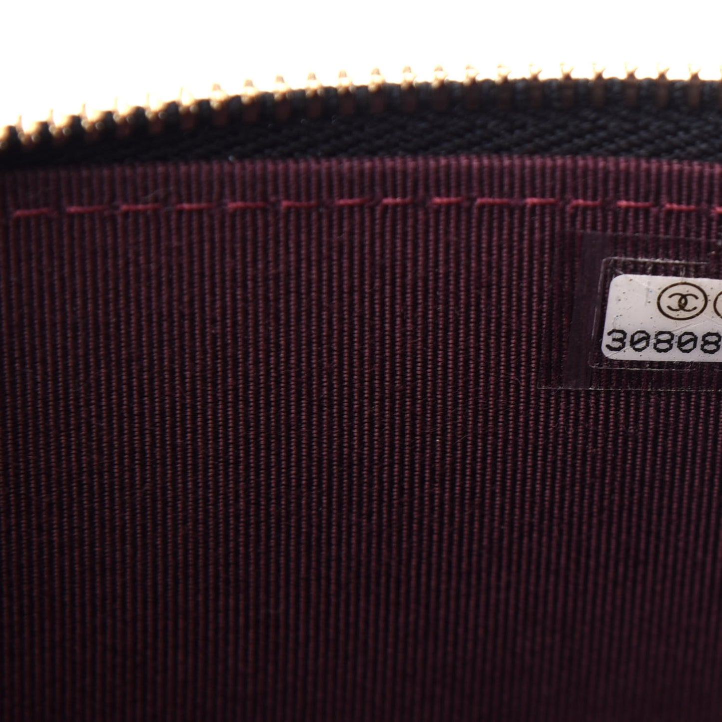 Lambskin Quilted Small Vanity Case With Chain Black