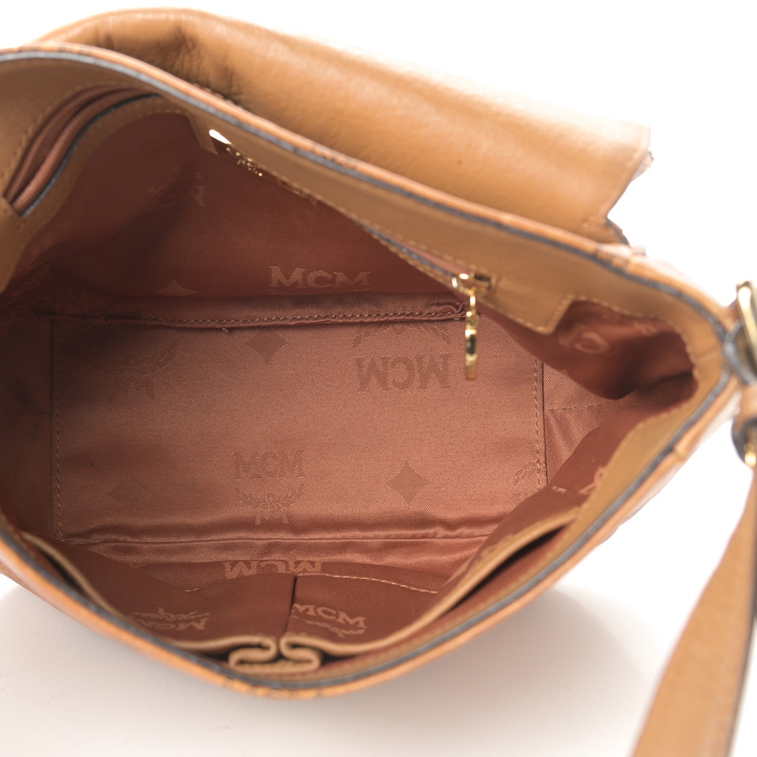 MCM Visetos Heritage Crossbody Cognac 5 of 14