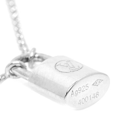 Louis Vuitton Sterling Silver Lockit Necklace 4 of 5