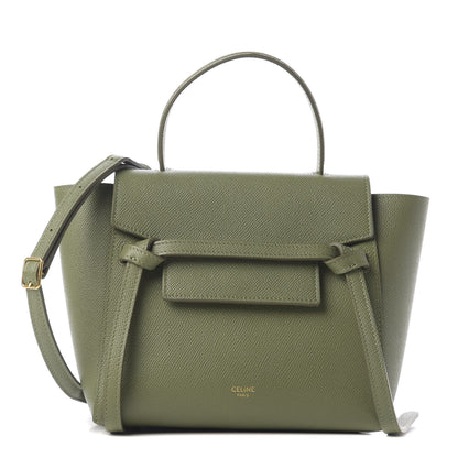 Celine Grained Calfskin Micro Belt Bag Olive 1 of 9