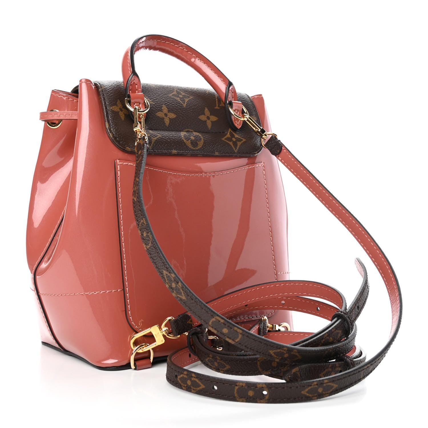 Louis Vuitton Patent Monogram Hot Springs Backpack Vieux Rose 2 of 4
