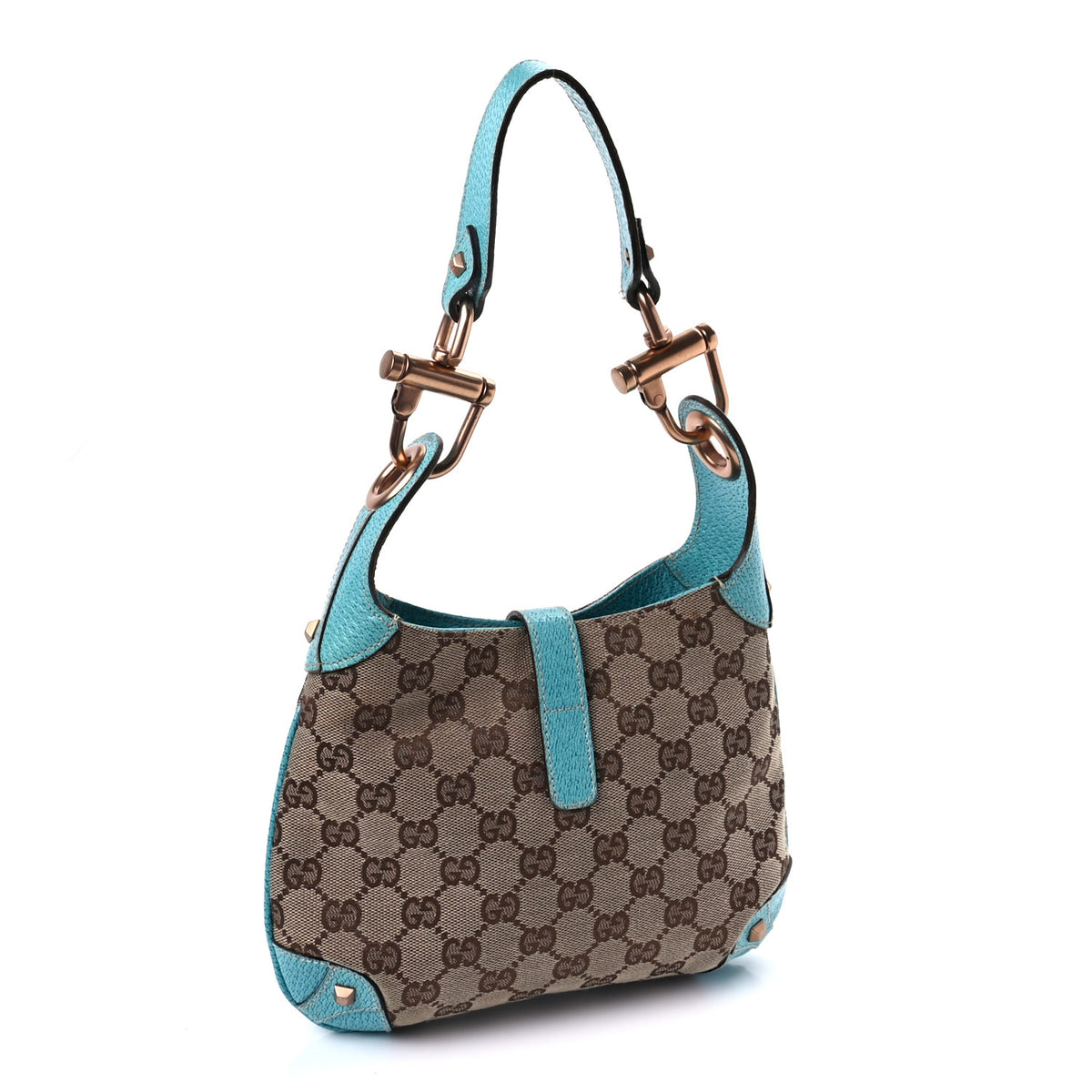 Monogram Mini Piston Lock Jackie O Hobo Blue