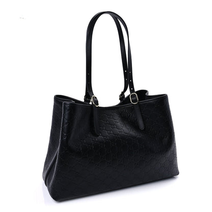 Gucci GG Calfskin Embossed Calfskin Large Tote Bag  Black 2 of 7