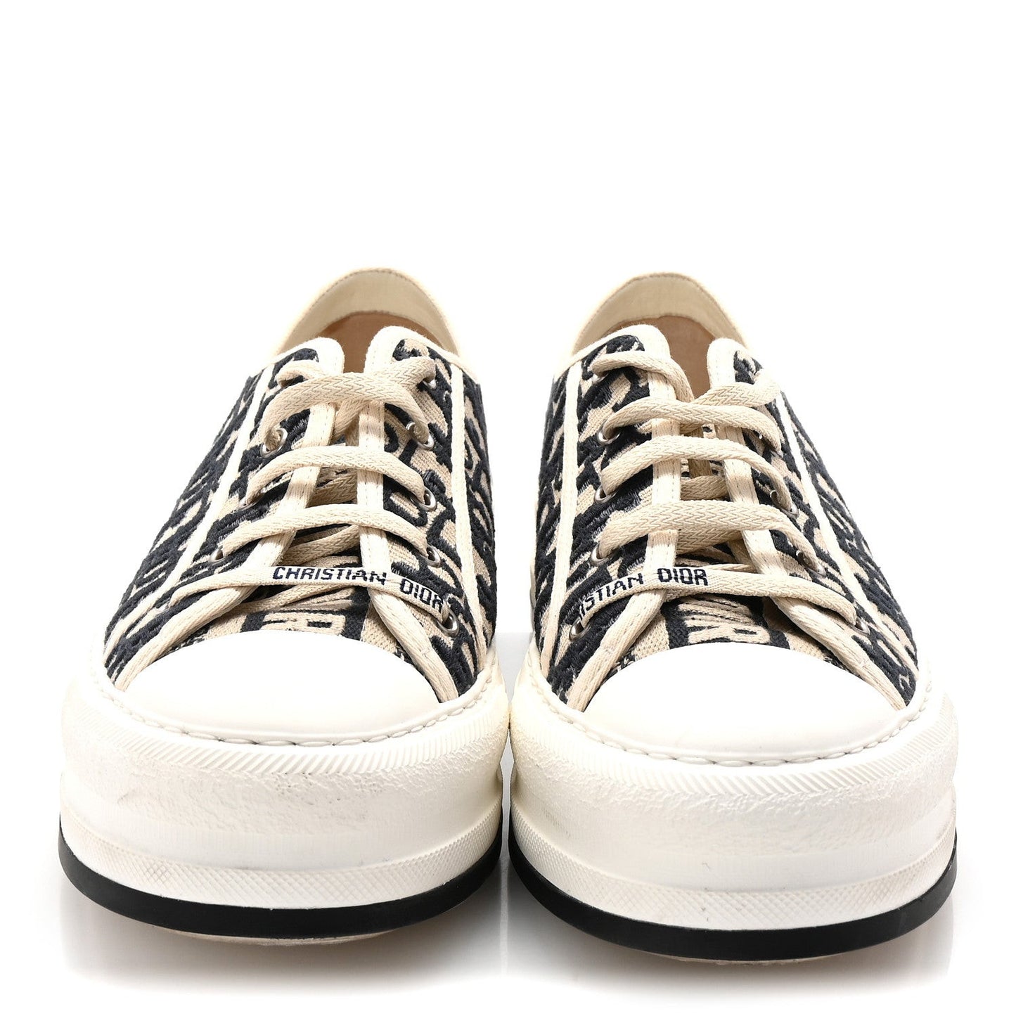 Canvas Oblique Walk'N'Dior Low Top Sneakers 41 Deep Blue