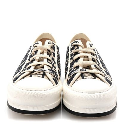 Christian Dior Canvas Oblique Walk'N'Dior Low Top Sneakers 41 Deep Blue 3 of 7