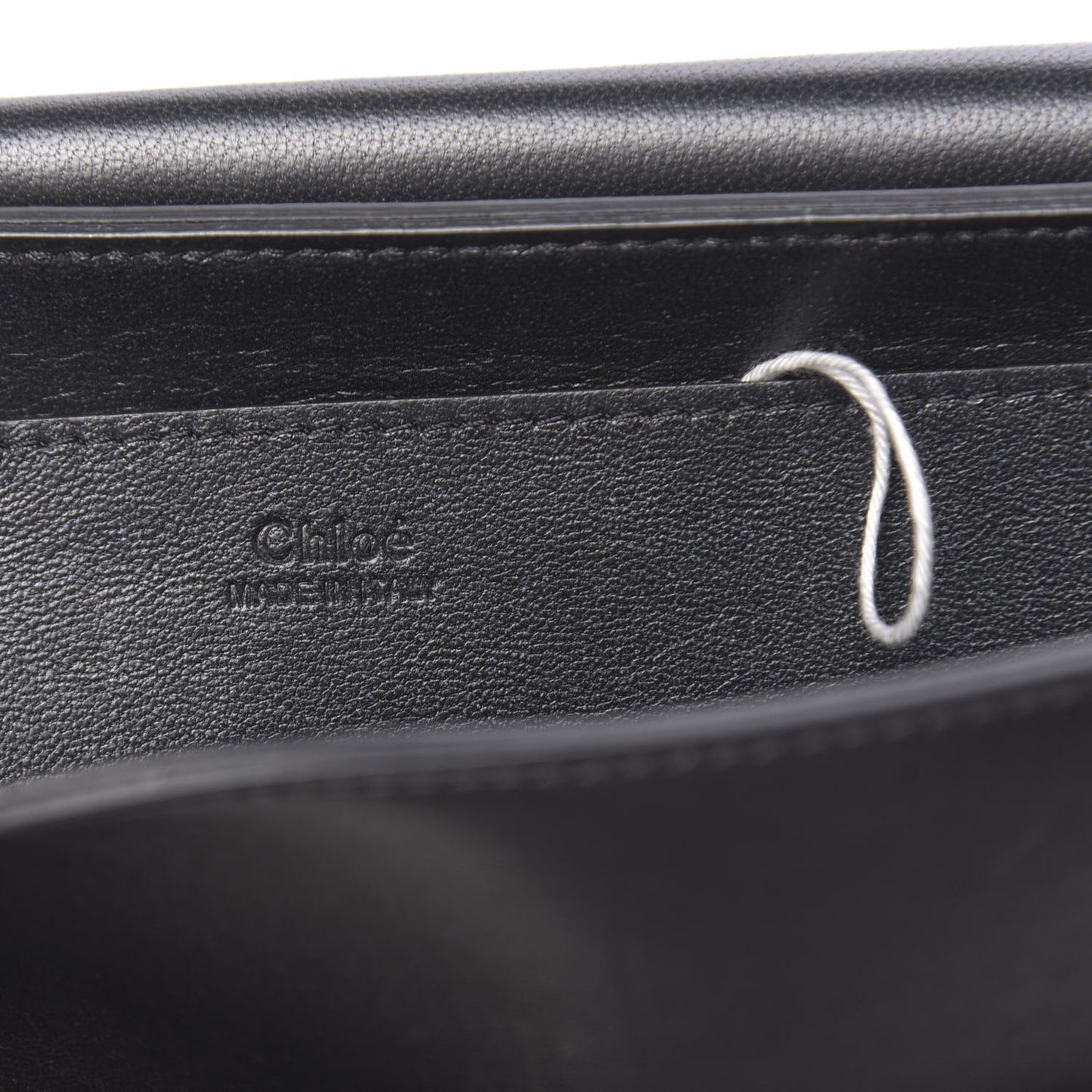 Lambskin Medium Elle Chain Clutch Black