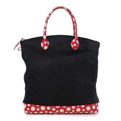 Louis Vuitton Nylon Monogram Kusama Infinity Dots Vertical Lockit Black Red 1 of 5