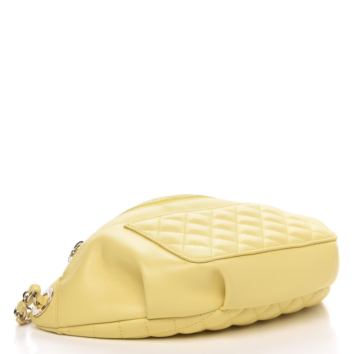 Lambskin Quilted Waist Belt Bag Yellow
