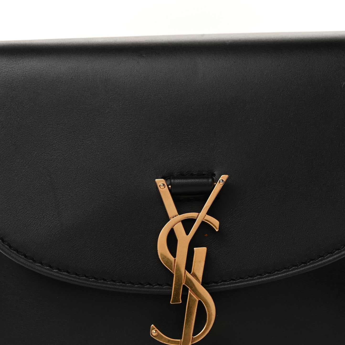Smooth Calfskin Classic Monogram Small Kaia Satchel Black