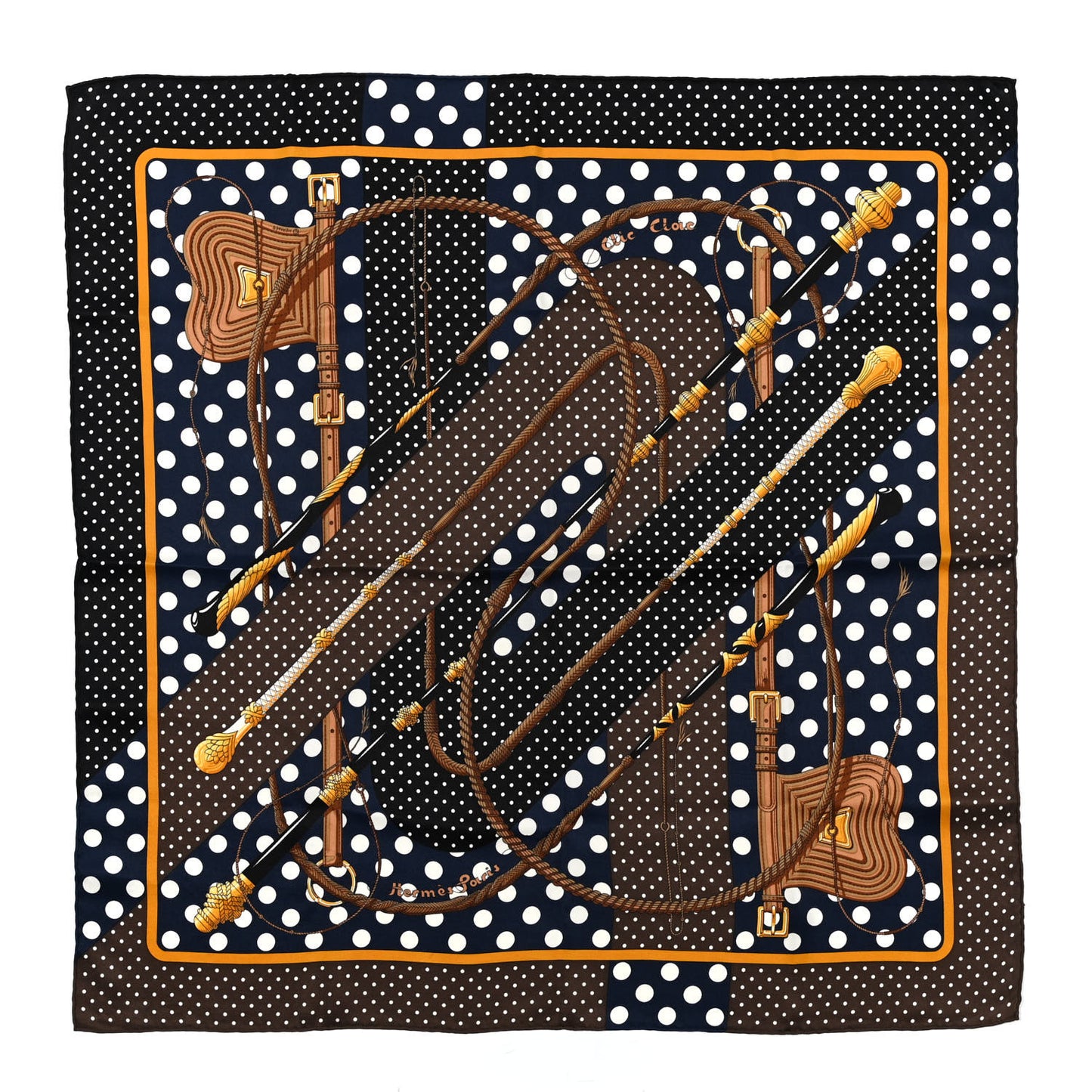 Silk Clic Clac A Pois Scarf