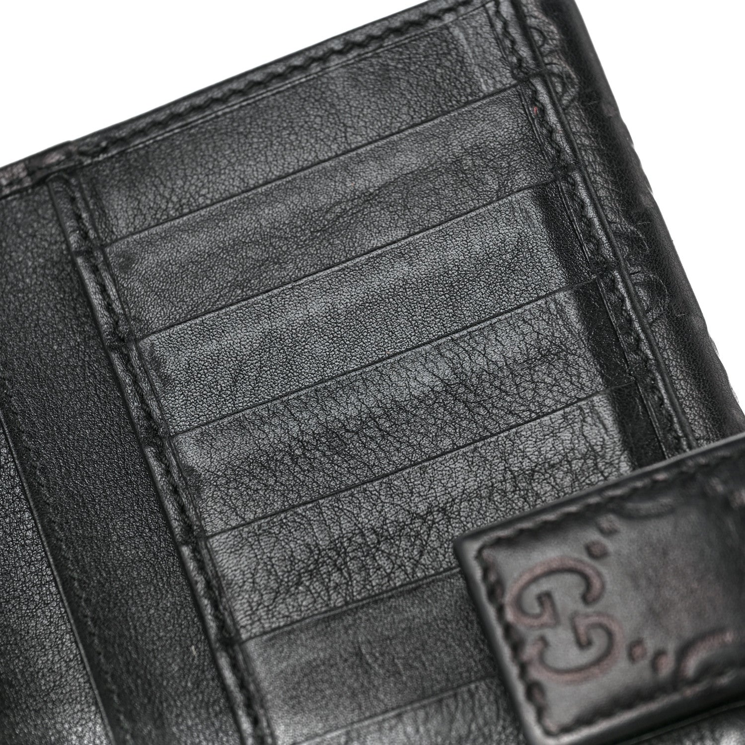 Gucci Guccissima Eclipse Continental Flap Wallet Black 10 of 12