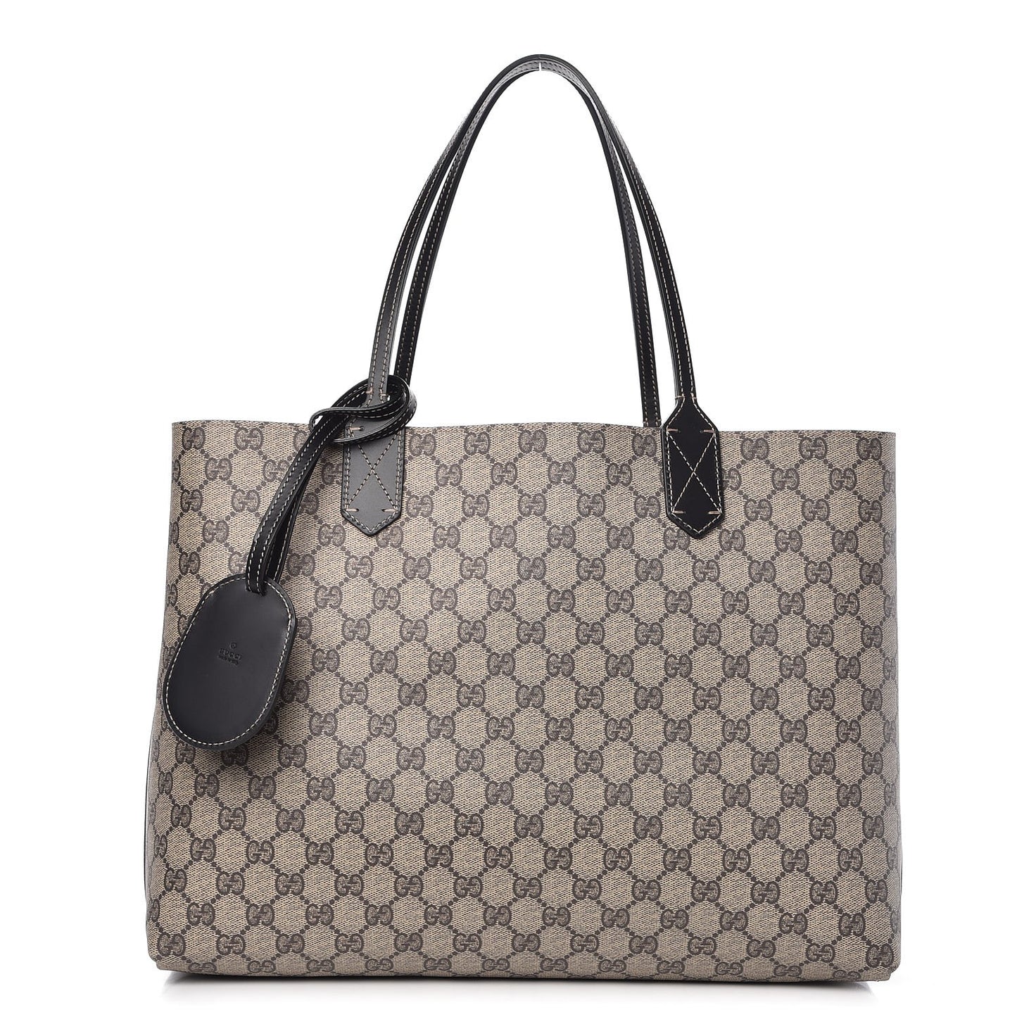 Calfskin GG Supreme Monogram Medium Reversible Tote Black