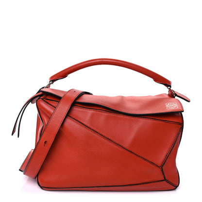 Loewe Calfskin Medium Puzzle Bag  Orange 1 of 16