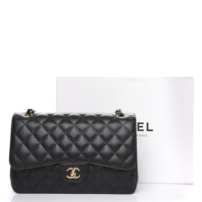 Chanel Caviar Quilted Jumbo Double Flap Black 12 of 12