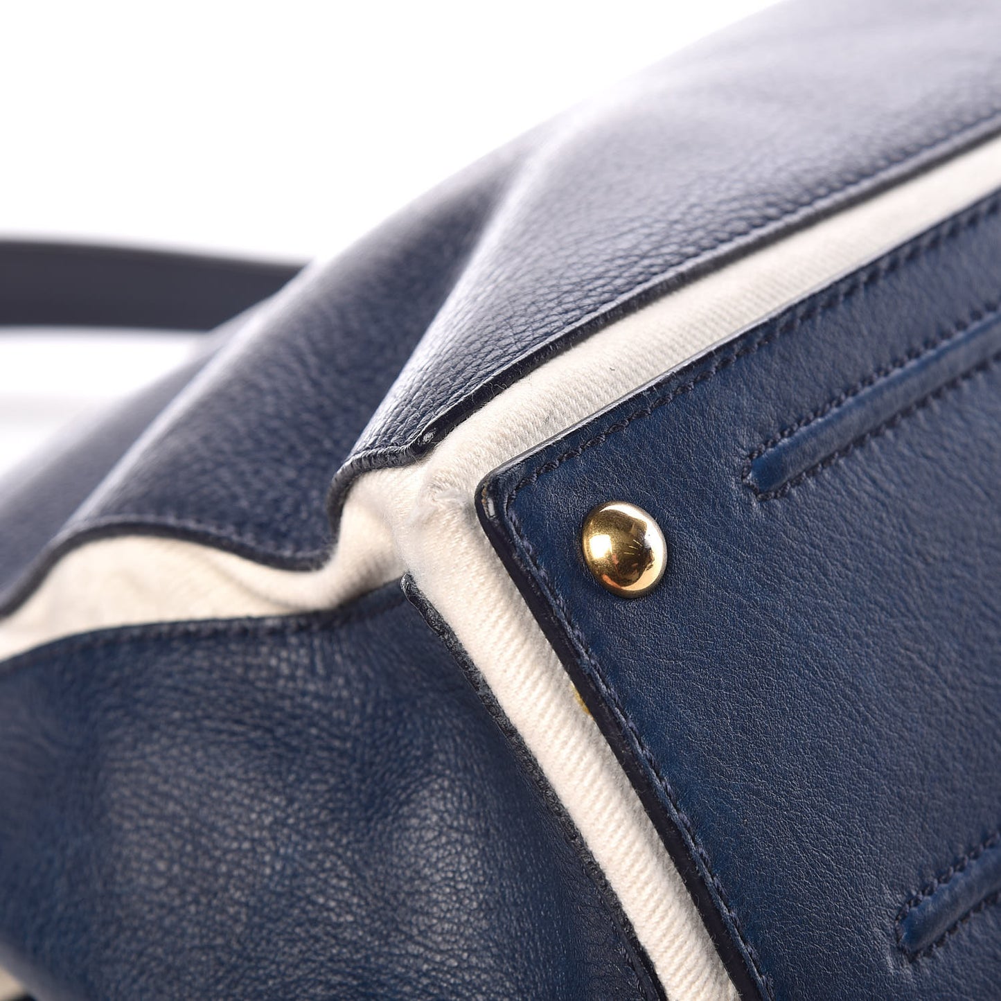 Calfskin Canvas Medium Muse Two Blue