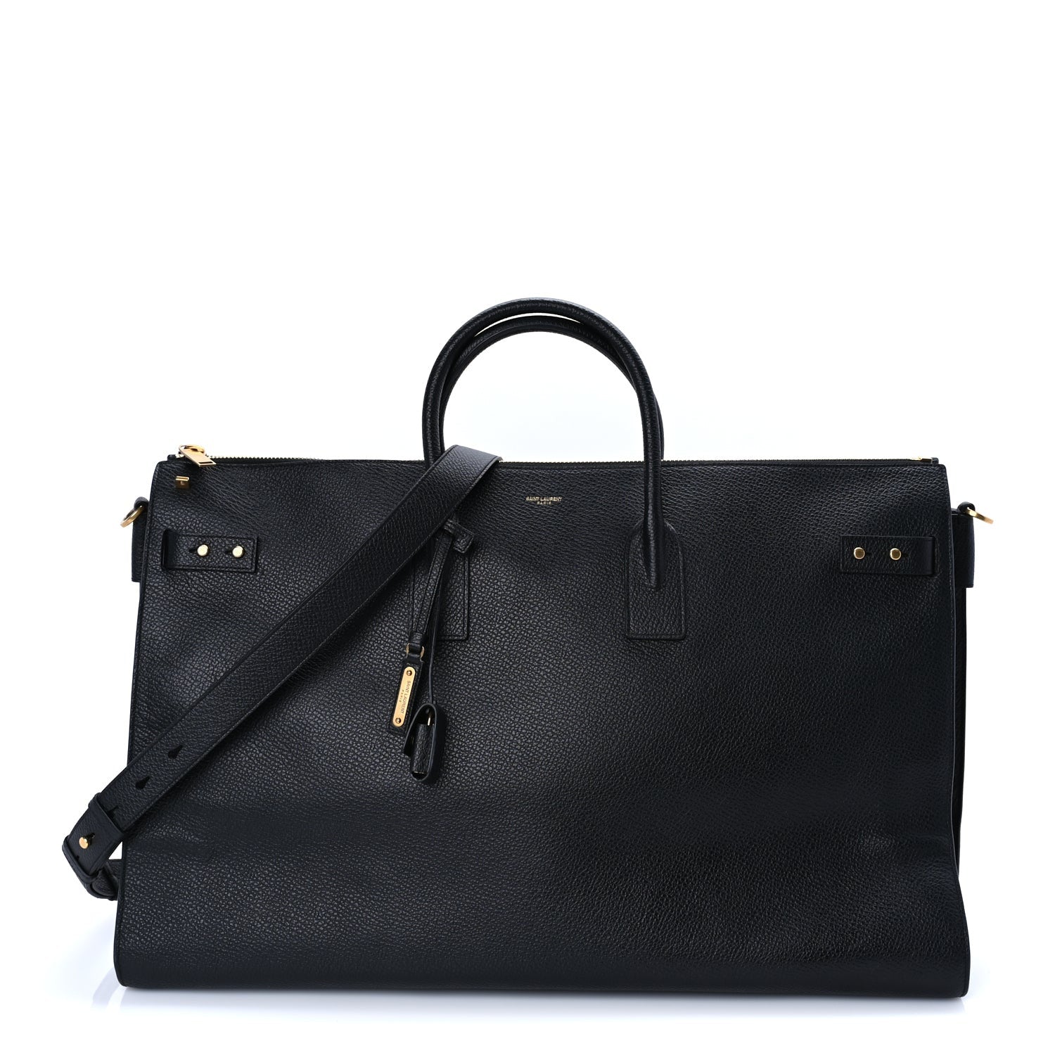 Saint Laurent Grained Calfskin 48H Sac De Jour Duffle Black 1 of 8