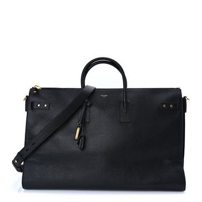 Saint Laurent Grained Calfskin 48H Sac De Jour Duffle Black 1 of 8