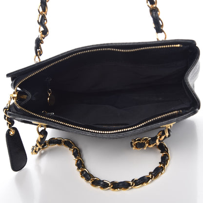 Chanel Caviar Shoulder Bag Navy 5 of 12