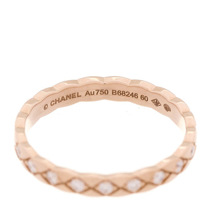 Chanel 18K Beige Gold Diamond Mini Coco Crush Ring 60 9 4 of 5