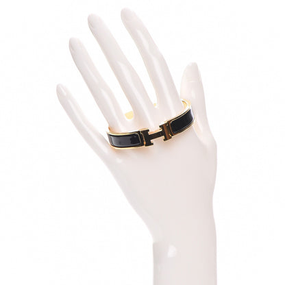 Hermes Enamel Narrow Clic Clac H Bracelet PM Black 2 of 7