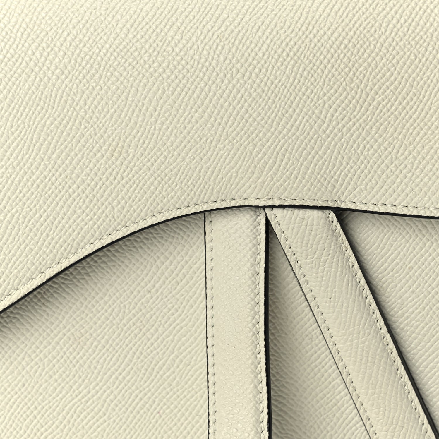 Christian Dior Grained Calfskin Saddle Bag With Strap Latte 6 of 8