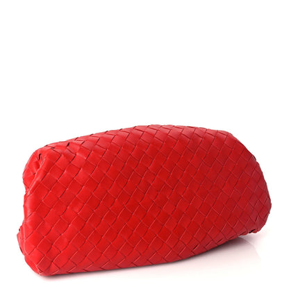 Bottega Veneta Nappa Maxi Intrecciato The Pouch Oversized Clutch Bright Red 4 of 7