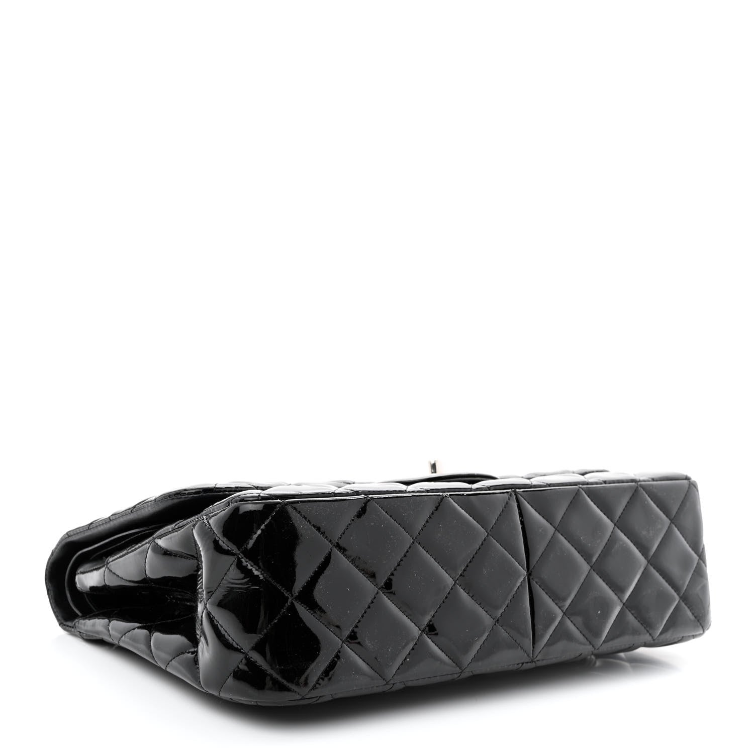 Chanel Patent Quilted Jumbo Double Flap Black 4 of 12