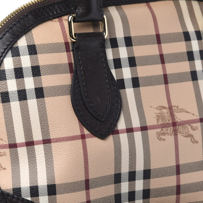 Burberry Haymarket Check Small Orchard Bowling Bag Chocolate 10 of 13