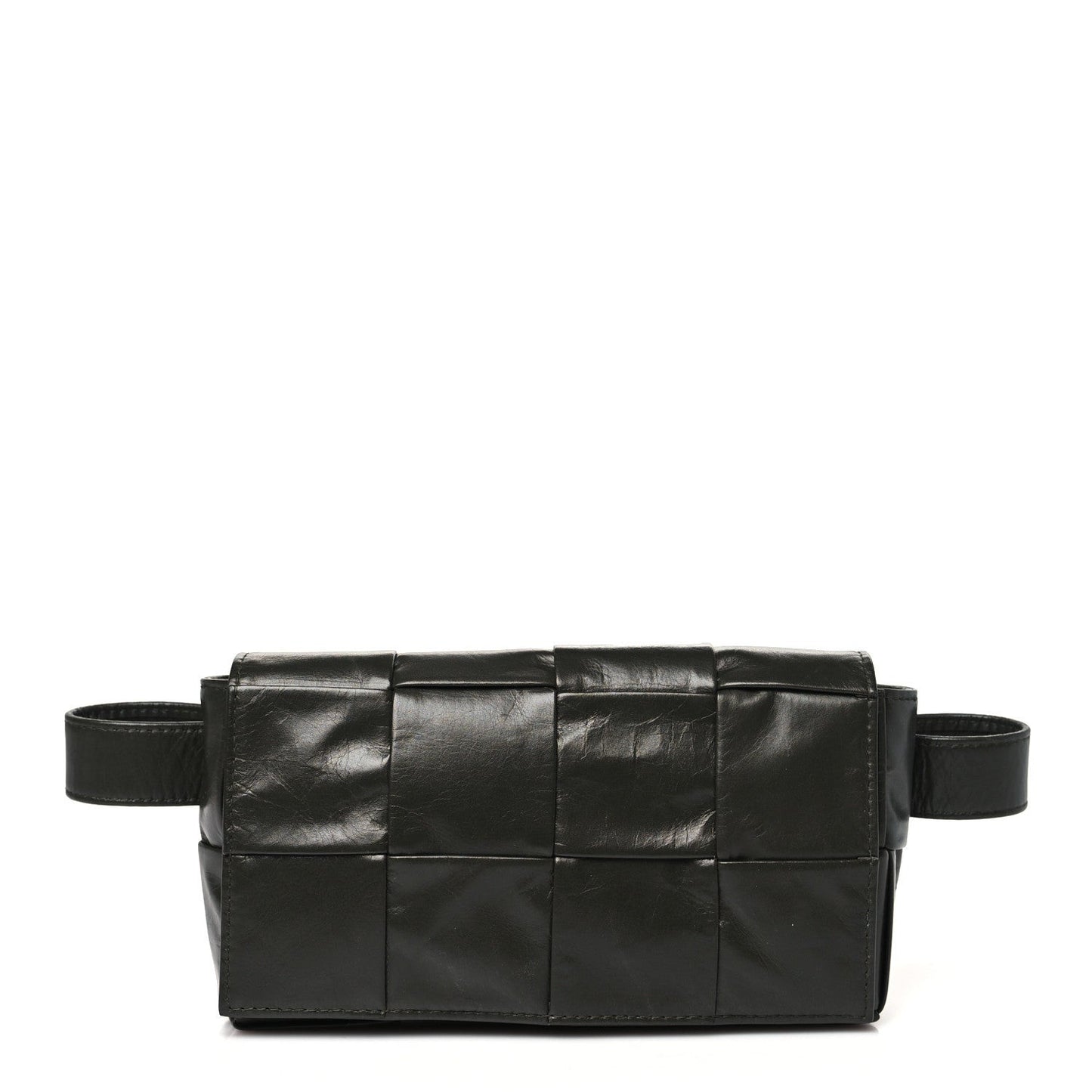 Paper Calfskin Intrecciato Cassette Belt Bag Raintree