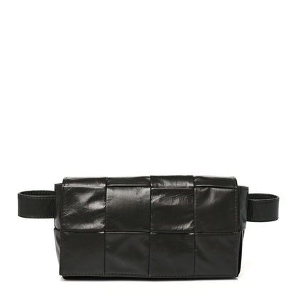 Bottega Veneta Paper Calfskin Intrecciato Cassette Belt Bag Raintree 1 of 7