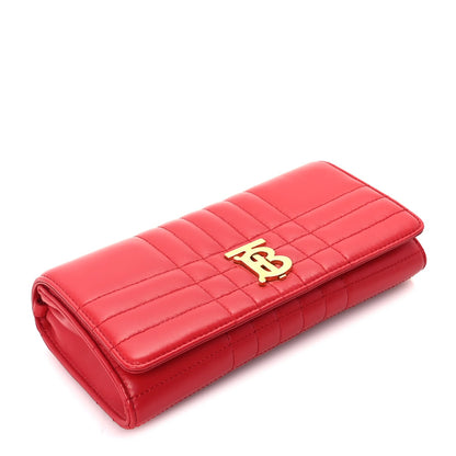 Burberry Lambskin Quilted Lola Chain Wallet  Bright Red 3 of 8