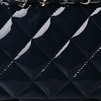 Chanel Patent Quilted Jumbo Double Flap Navy 7 of 9