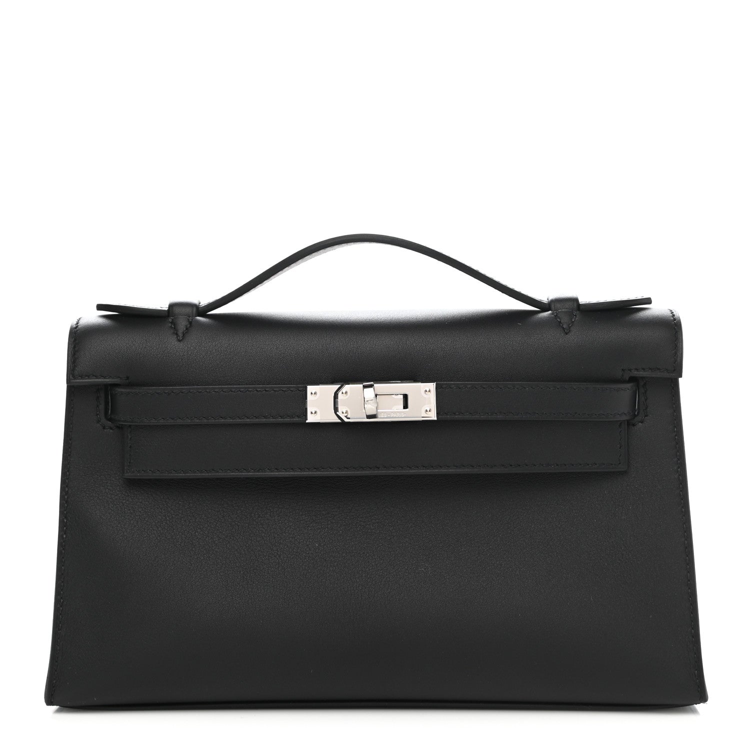 Hermes Swift Kelly Pochette Clutch Black 1 of 5