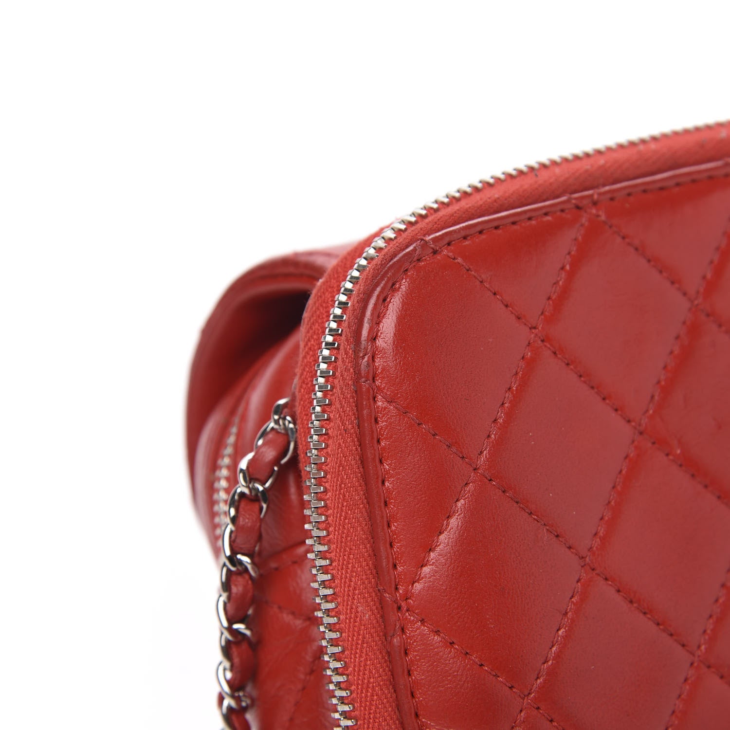 Chanel Lambskin Quilted WOC Mini Flap Red 12 of 16