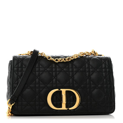 Christian Dior Calfskin Cannage Medium Caro Bag Black 1 of 7