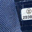 Mixed Fibers Striped Medium Deauville Tote Navy Blue